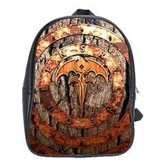 Queensryche Heavy Metal Hard Rock Bands Logo On Wood School Bag (xl) by Sudhe