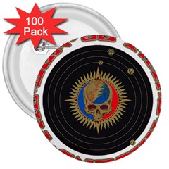 The Grateful Dead 3  Buttons (100 Pack)  by Sudhe