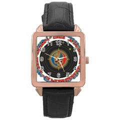 The Grateful Dead Rose Gold Leather Watch  by Sudhe