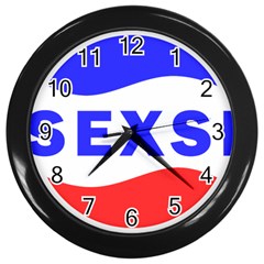 Sexsi Sexy Logo Wall Clock (black) by Sudhe