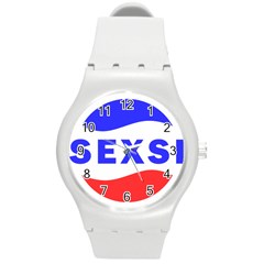 Sexsi Sexy Logo Round Plastic Sport Watch (m) by Sudhe