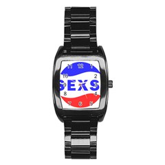 Sexsi Sexy Logo Stainless Steel Barrel Watch by Sudhe