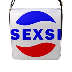 Sexsi Sexy Logo Flap Closure Messenger Bag (l) by Sudhe