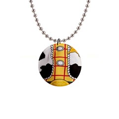 Woody Toy Story 1  Button Necklace by Sudhe