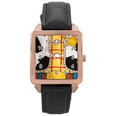 Woody Toy Story Rose Gold Leather Watch  by Sudhe