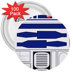 R2 Series Astromech Droid 3  Buttons (100 pack)  Front