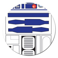 R2 Series Astromech Droid Magnet 5  (round) by Sudhe