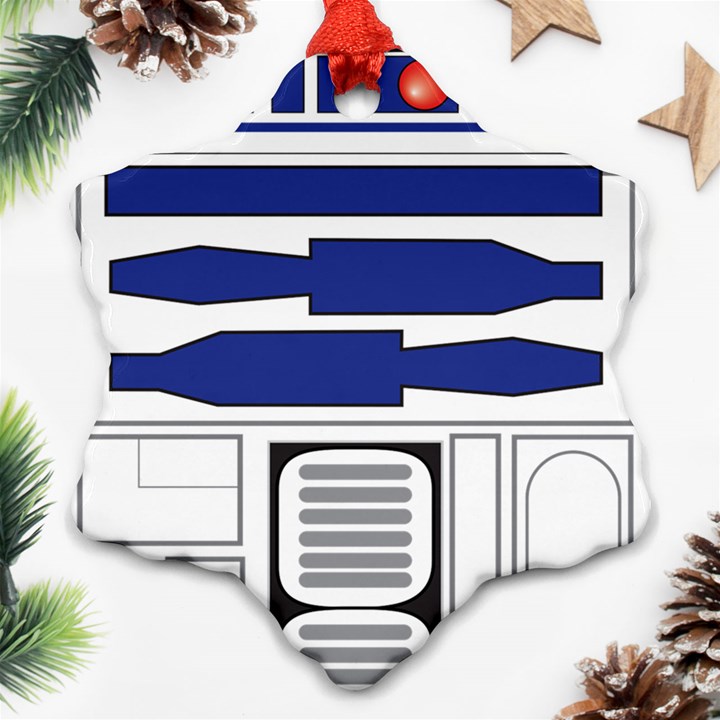 R2 Series Astromech Droid Snowflake Ornament (Two Sides)