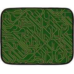 Circuit Board Electronics Draft Fleece Blanket (mini) by Pakrebo