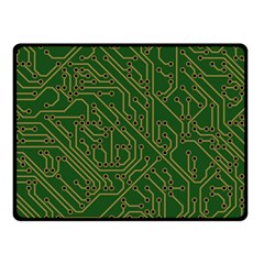 Circuit Board Electronics Draft Fleece Blanket (small) by Pakrebo