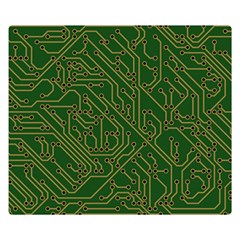 Circuit Board Electronics Draft Double Sided Flano Blanket (small)  by Pakrebo