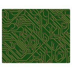 Circuit Board Electronics Draft Double Sided Flano Blanket (medium)  by Pakrebo