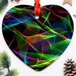 Colors Fiesta Festive Celebration Heart Ornament (Two Sides) Front