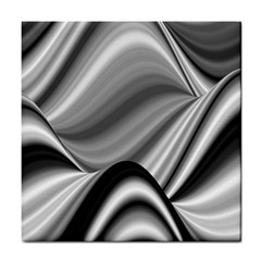 Waves Black And White Modern Tile Coasters by Pakrebo