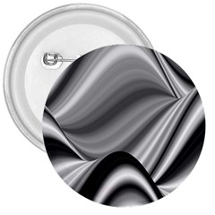 Waves Black And White Modern 3  Buttons by Pakrebo