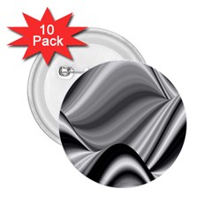 Waves Black And White Modern 2 25  Buttons (10 Pack)  by Pakrebo