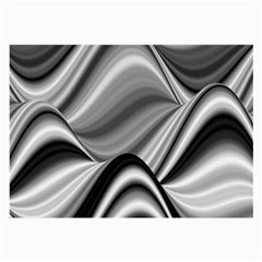 Waves Black And White Modern Large Glasses Cloth by Pakrebo