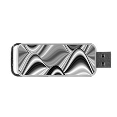 Waves Black And White Modern Portable Usb Flash (one Side) by Pakrebo