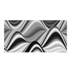 Waves Black And White Modern Satin Wrap by Pakrebo