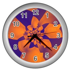 Digital Art Art Artwork Abstract Wall Clock (silver) by Pakrebo