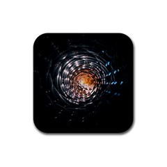 Abstract Fractal Pattern Galaxy Rubber Coaster (square)  by Pakrebo