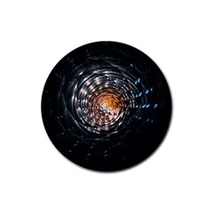 Abstract Fractal Pattern Galaxy Rubber Round Coaster (4 Pack)  by Pakrebo