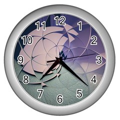 Digital Art Art Artwork Abstract Wall Clock (silver) by Pakrebo