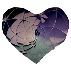 Digital Art Art Artwork Abstract Large 19  Premium Heart Shape Cushions