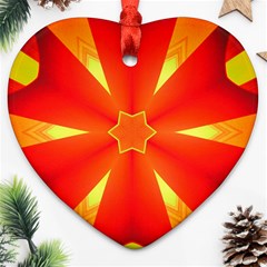 Digital Art Art Artwork Abstract Heart Ornament (two Sides) by Pakrebo