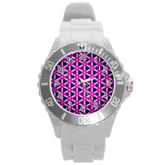 Digital Art Art Artwork Abstract Round Plastic Sport Watch (L)