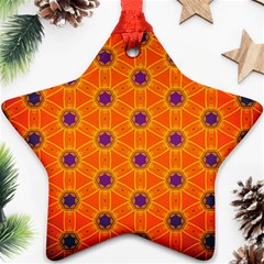 Texture Background Pattern Star Ornament (two Sides) by Pakrebo