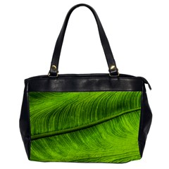 Green Leaf Plant Freshness Color Oversize Office Handbag (2 Sides) by Pakrebo