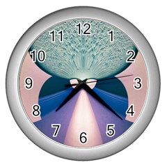 Digital Art Art Artwork Abstract Wall Clock (silver) by Pakrebo