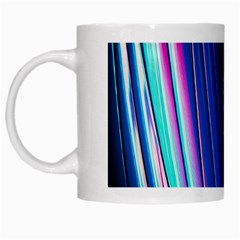 Abstract Fractal Pattern Lines White Mugs by Pakrebo