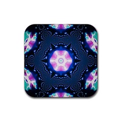 Abstract Fractal Pattern Colorful Rubber Coaster (square) 