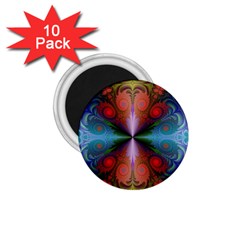 Fractal Fractal Background Design 1 75  Magnets (10 Pack)  by Pakrebo