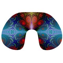 Fractal Fractal Background Design Travel Neck Pillows by Pakrebo