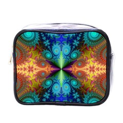 Fractal Fractal Background Design Mini Toiletries Bag (one Side) by Pakrebo