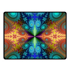 Fractal Fractal Background Design Double Sided Fleece Blanket (small)  by Pakrebo