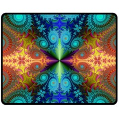 Fractal Fractal Background Design Double Sided Fleece Blanket (medium)  by Pakrebo