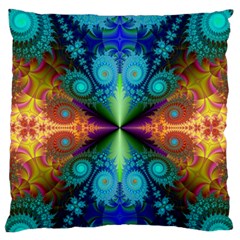 Fractal Fractal Background Design Standard Flano Cushion Case (two Sides) by Pakrebo