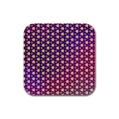 Texture Background Pattern Rubber Square Coaster (4 Pack) 