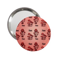 Funny Mushroom Pattern 2 25  Handbag Mirrors by FantasyWorld7