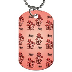 Funny Mushroom Pattern Dog Tag (one Side) by FantasyWorld7