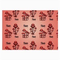 Funny Mushroom Pattern Large Glasses Cloth (2-side) by FantasyWorld7