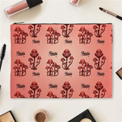 Funny Mushroom Pattern Cosmetic Bag (xl) by FantasyWorld7