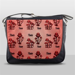 Funny Mushroom Pattern Messenger Bag by FantasyWorld7