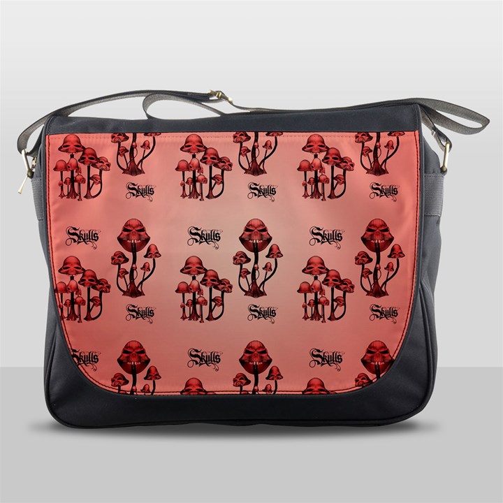 Funny Mushroom Pattern Messenger Bag