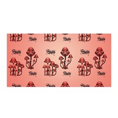 Funny Mushroom Pattern Satin Wrap by FantasyWorld7