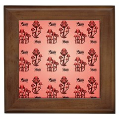 Funny Mushroom Pattern Framed Tiles by FantasyWorld7